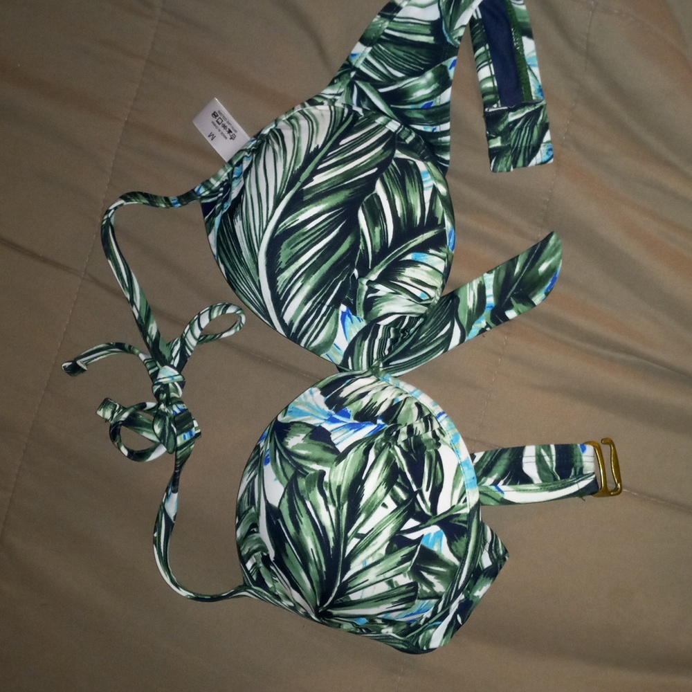 Ana swimsuit  bathingsuit top tropical leaf print totally  adorable NWOT